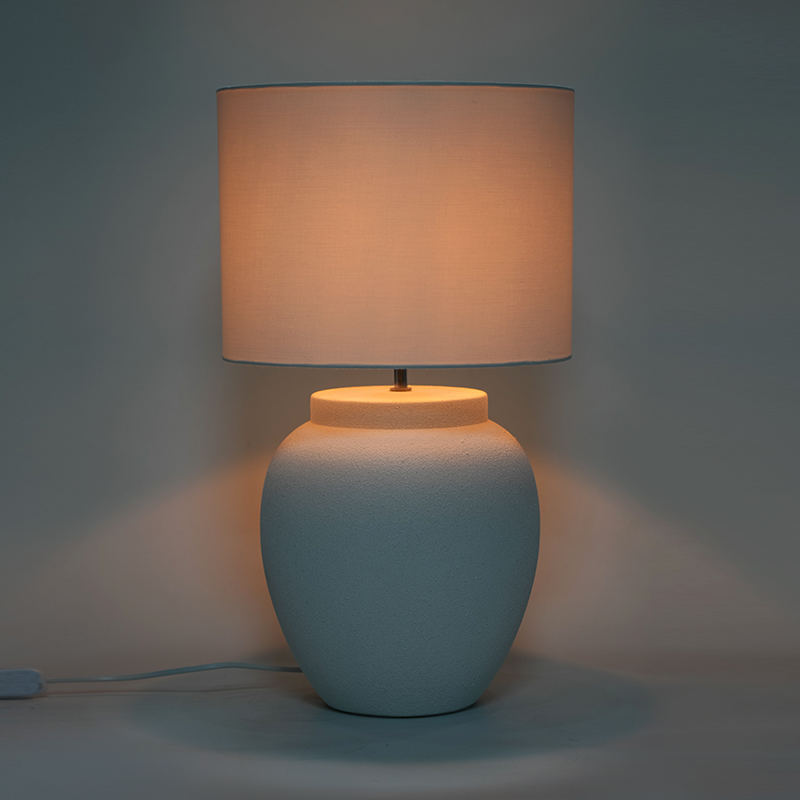 Kinesisk stil grov keramisk stue hotell dekorativ bordlampe