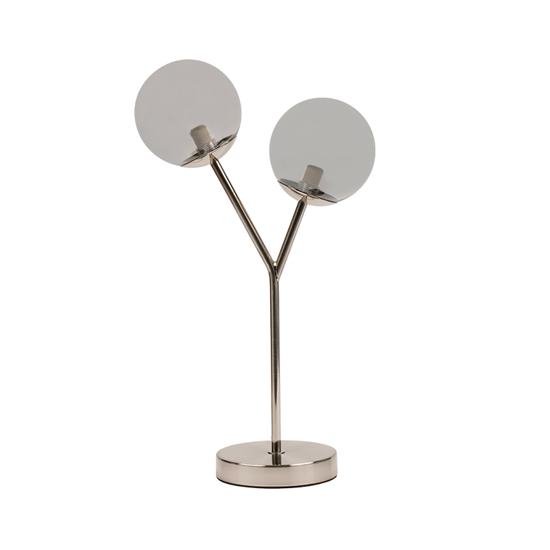 Dobbelthodet sfærisk glassbordlampe