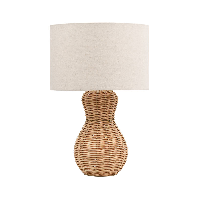 Håndlaget Rattan Art Table Lamp