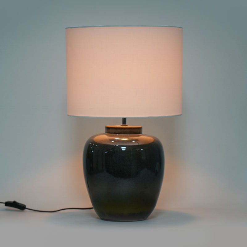 Gradient fargekeramisk retro bordlampe