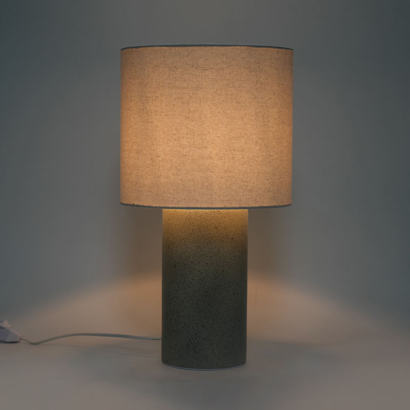 Sylindrisk soveroms sengekeramisk bordlampe