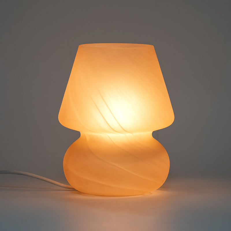 Krem glassbordlampe