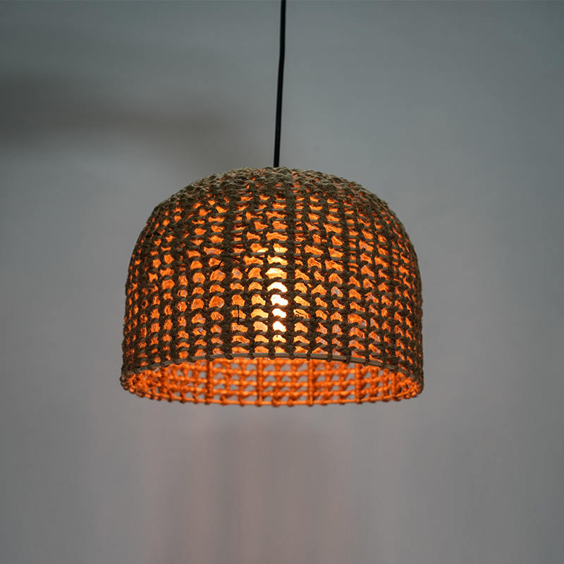 Rattan Retro Hotel og B & B Chandelier (Hamp Rope Weaving)