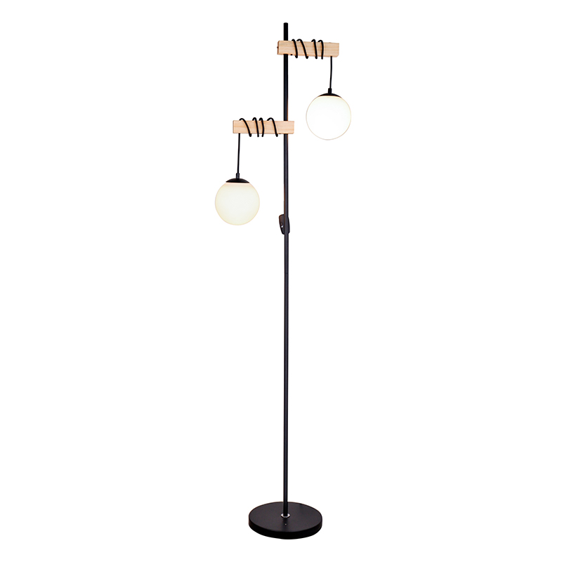Dobbel kule kabel gulvlampe
