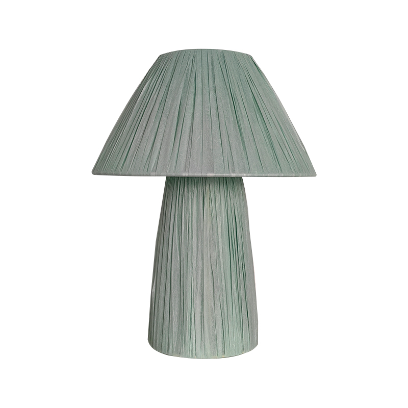 Japansk plissert papirvevd bordlampe