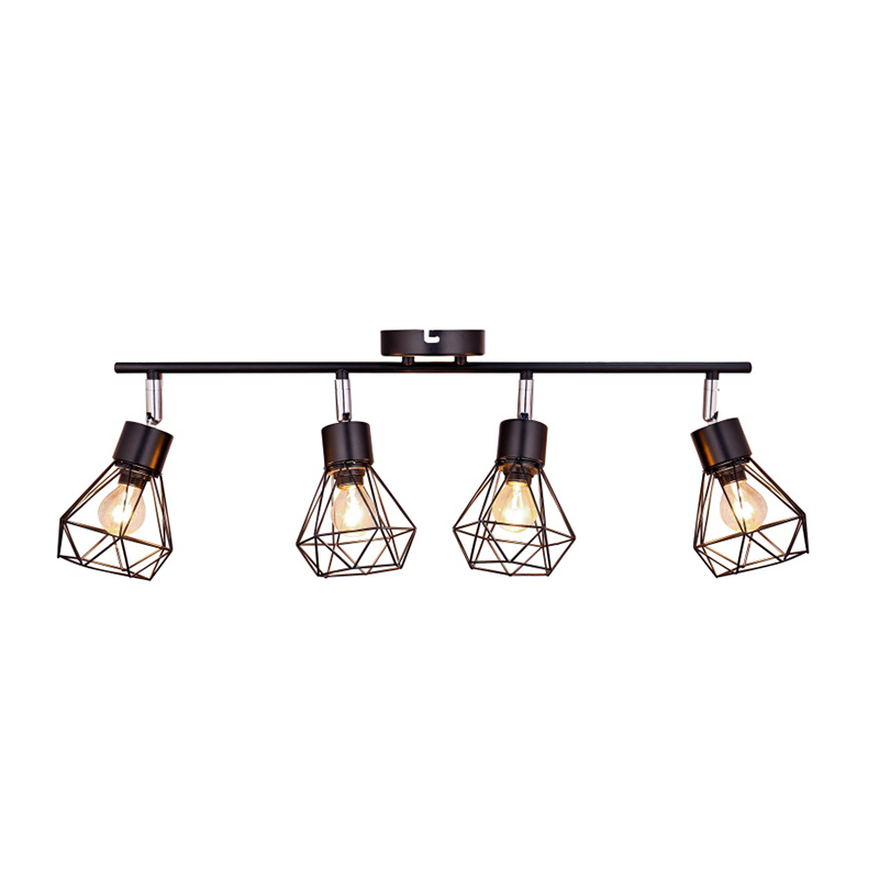 Firehode enkel jernvegglampe