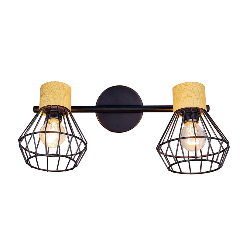 Dobbelthode enkel vegglampe